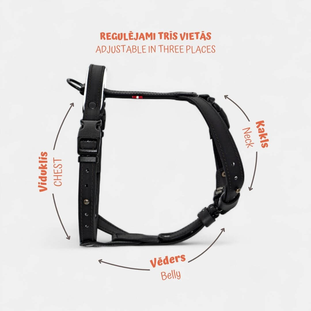 EasyFit anatomiski pareizi - ūdensdroši iemaukti suņiem - Melni