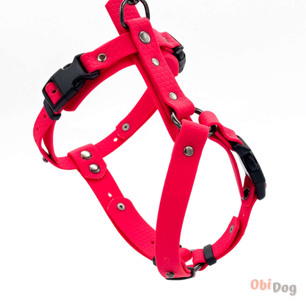 Hexa krūšu siksna suņiem, ūdensizturīga, anatomiski pareiza, spilgti rozā krāsā.