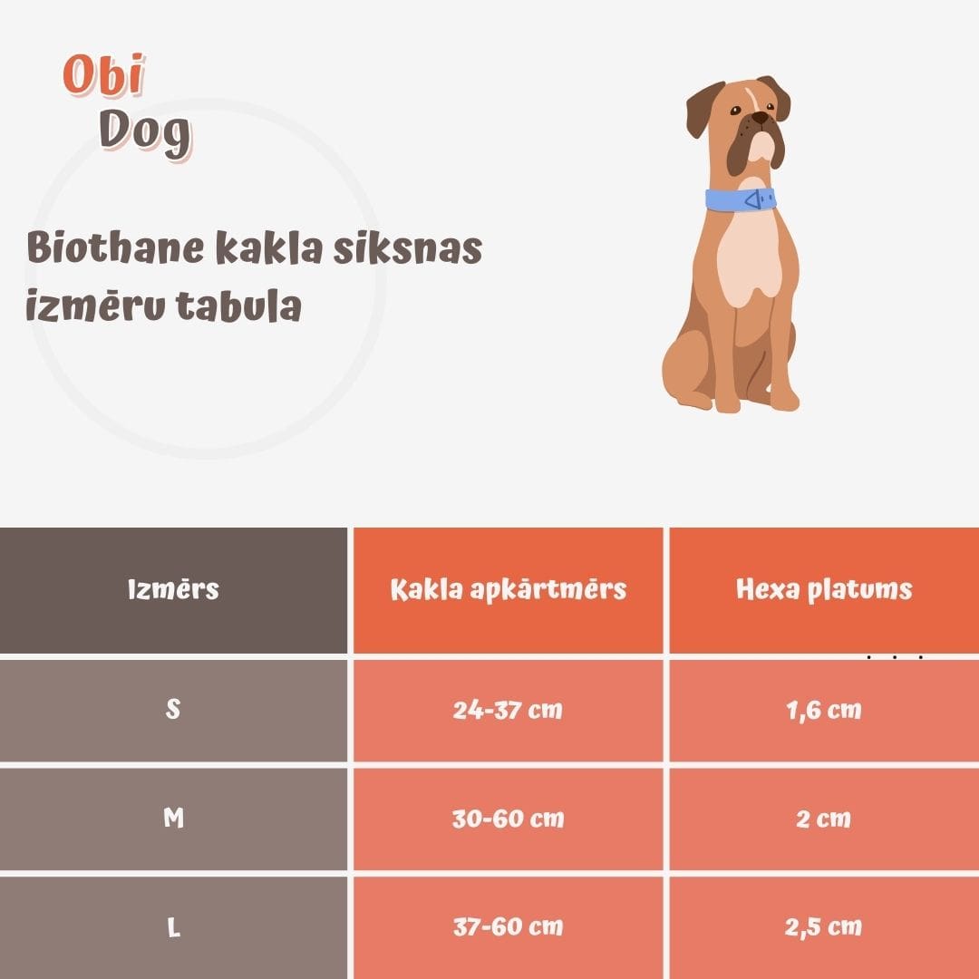 Biothane kakla siksna suņiem - Melna