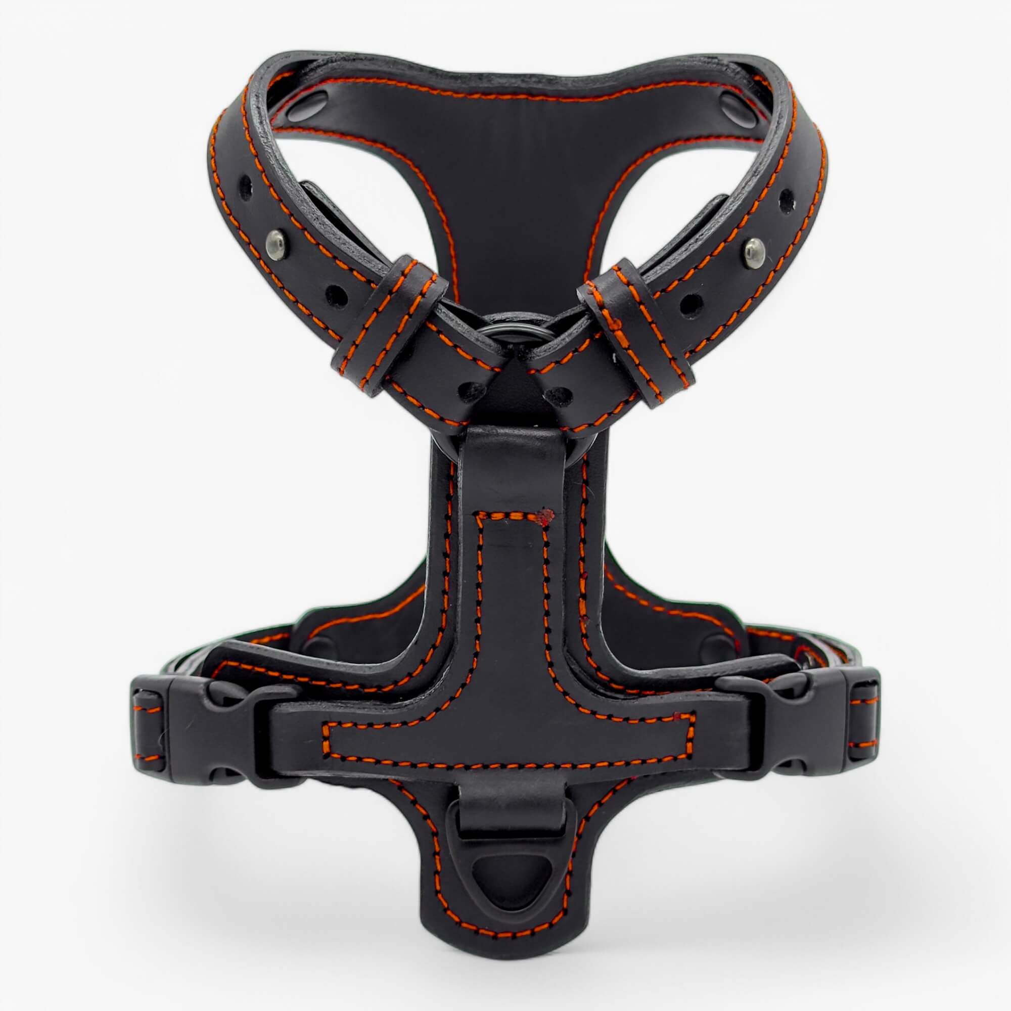 Obi-luxe leather dog harness