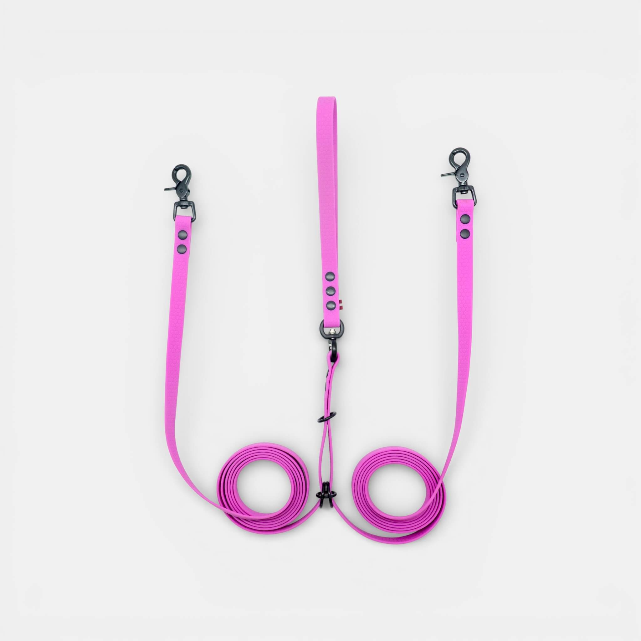 DuoFlex Hexa Double Dog Leash - Pink